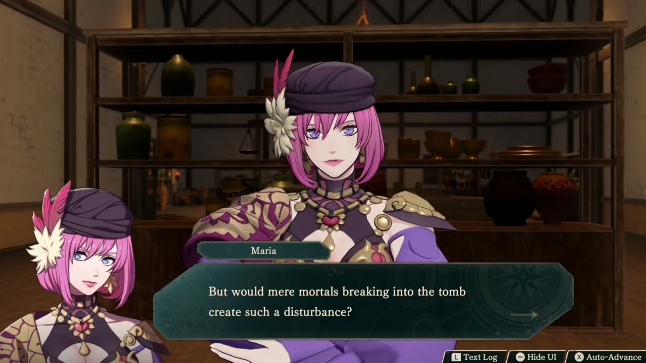 Fire Emblem: Fortune’s Weave – 1 Cai’s Path Ch 6: Raksha, Iliana and Maria “That Child” Cutscene