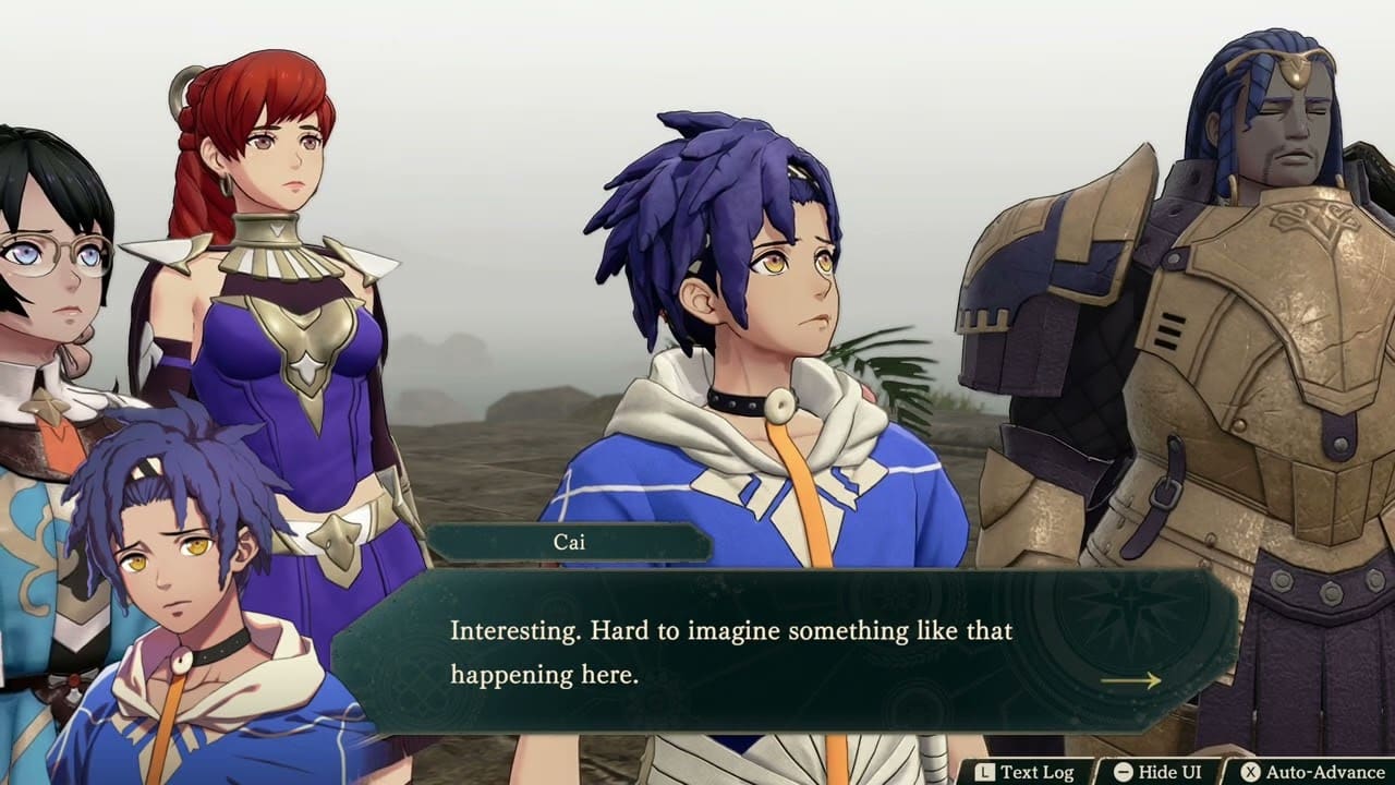 Fire Emblem: Fortune’s Weave – 1 Cai’s Path Ch 6: Battle vs The Har Hali: Talk To Nuzzuo Cutscene