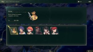 Fire Emblem: Fortune’s Weave – 1. Cai’s Path Ch 6: Visit Rigia: Talk with Townsperson, Merchant etc