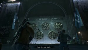 Gears of War: E Day – Act 1 Chapter 2: Look Around The Recruitment Center (Helmet, Boots, Magazine)