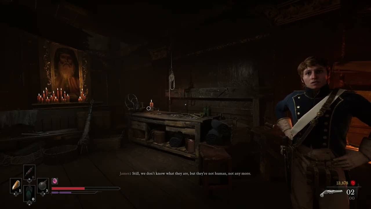 Valor Mortis – Chapter 3: Abandoned Church: Talk To James Stewart “Be Honest” Choice