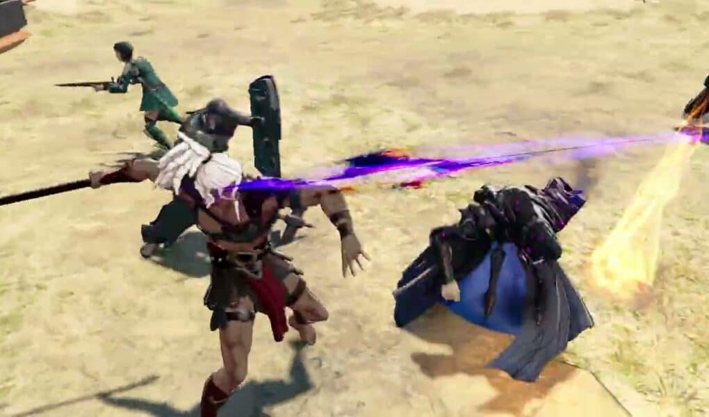 Fire Emblem: Fortune’s Weave – 1 Cai’s Path Ch 8: White Maned Demon Fights The Reaper Cutscene