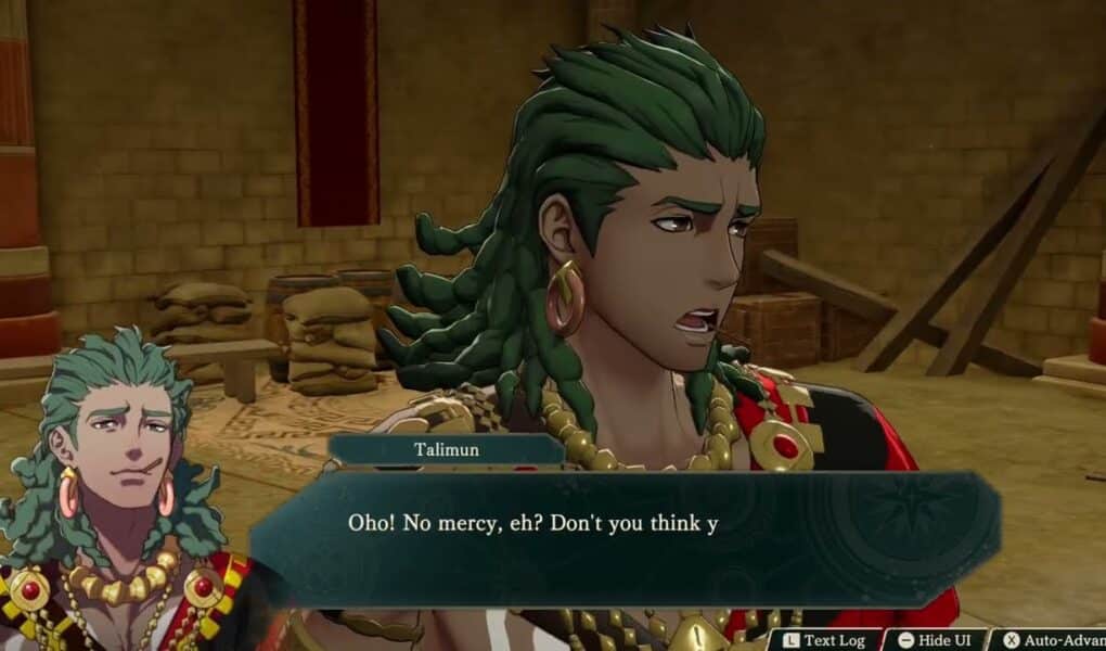 Fire Emblem: Fortune’s Weave – 1 Cai’s Path Ch 7: Qualifier: Leda and Talimun Post Fight Cutscene