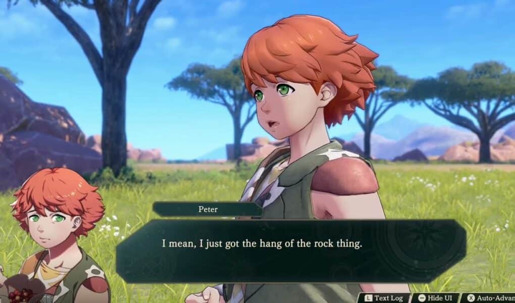 Fire Emblem: Fortune’s Weave – 1 Cai’s Path Ch 7: Support Conversation: Kai and Peter “Rock Test”