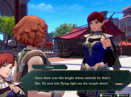 Fire Emblem: Fortune’s Weave – 1 Cai’s Path Ch 7: Ultand and Peter Support Conversation Cutscene