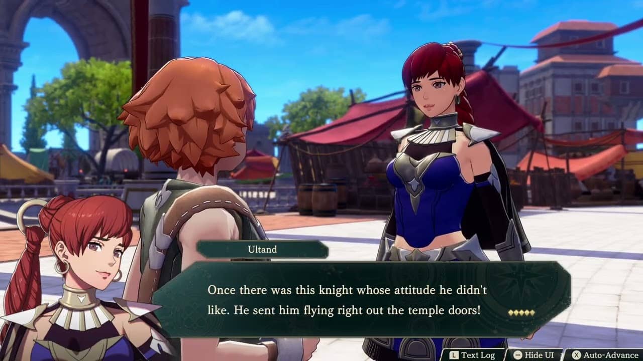 Fire Emblem: Fortune’s Weave – 1 Cai’s Path Ch 7: Ultand and Peter Support Conversation Cutscene