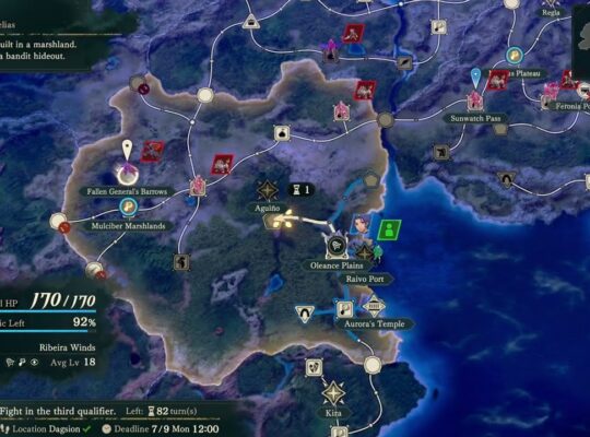 Fire Emblem: Fortune’s Weave – 1 Cai’s Path Ch 7: World Map: Reach Tritopater Corridor Gameplay