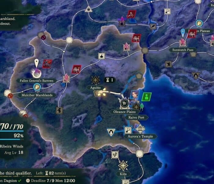 Fire Emblem: Fortune’s Weave – 1 Cai’s Path Ch 7: World Map: Reach Tritopater Corridor Gameplay