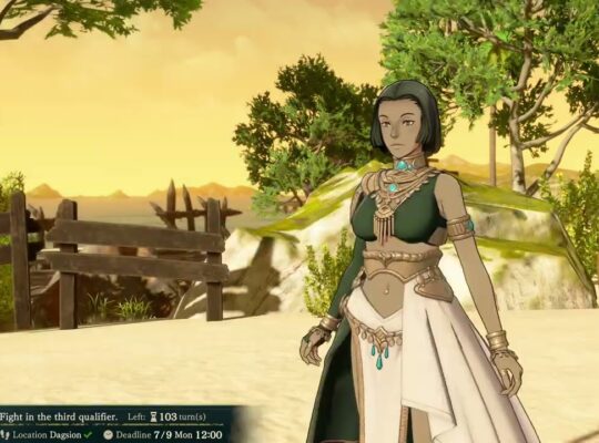 Fire Emblem: Fortune’s Weave – 1 Cai’s Path Ch 7: Explore Fina (Beach Town) Visit Shop Keepers