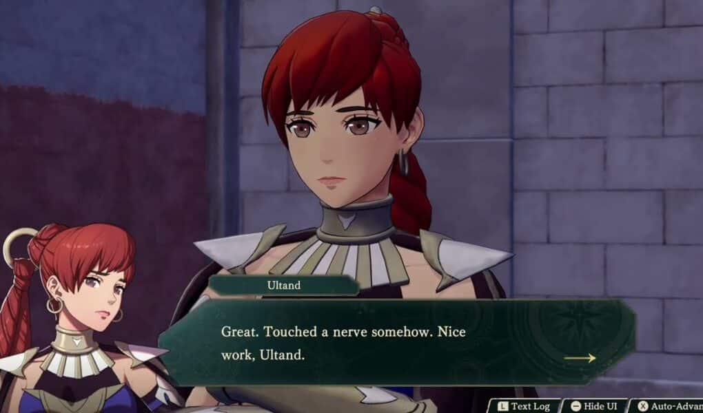 Fire Emblem: Fortune’s Weave – 1 Cai’s Path Ch 8: Support Conversation: Ultand and Tialla Gameplay