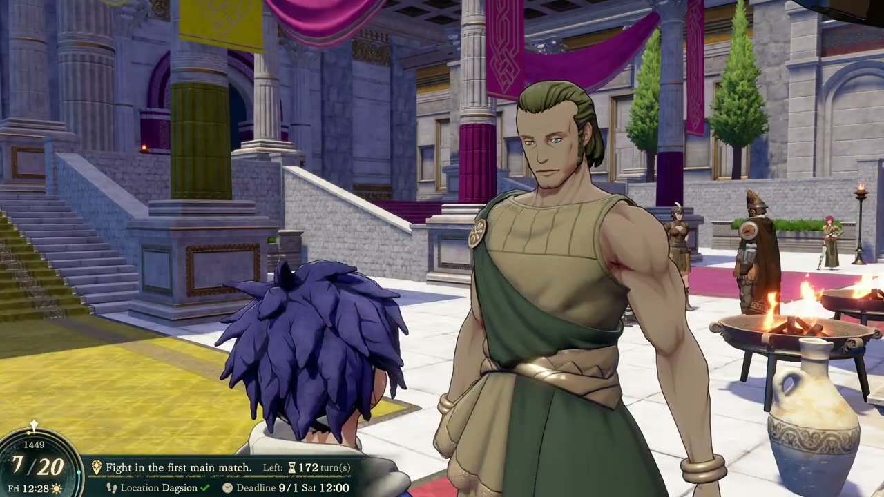Fire Emblem: Fortune’s Weave – 1 Cai’s Path Ch 8: Acquire Multiple Quests & Talk to NPCs In Dagsion