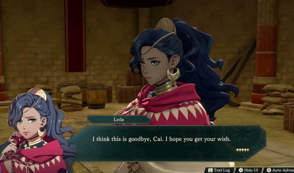 Fire Emblem: Fortune’s Weave – 1 Cai’s Path Ch 8: Battle vs Leda: Leda “Think This is Goodbye”