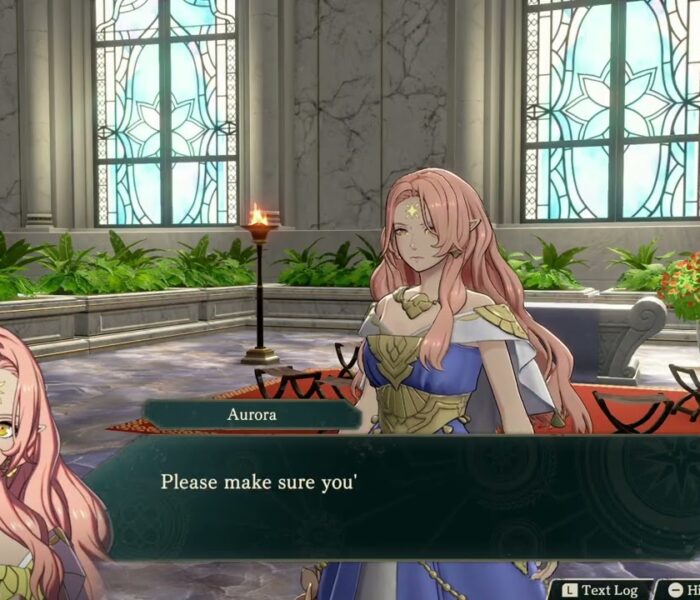 Fire Emblem: Fortune’s Weave – 1 Cai’s Path Ch 9: Talk To Aurora: Begin Free, Time Thermae Facility