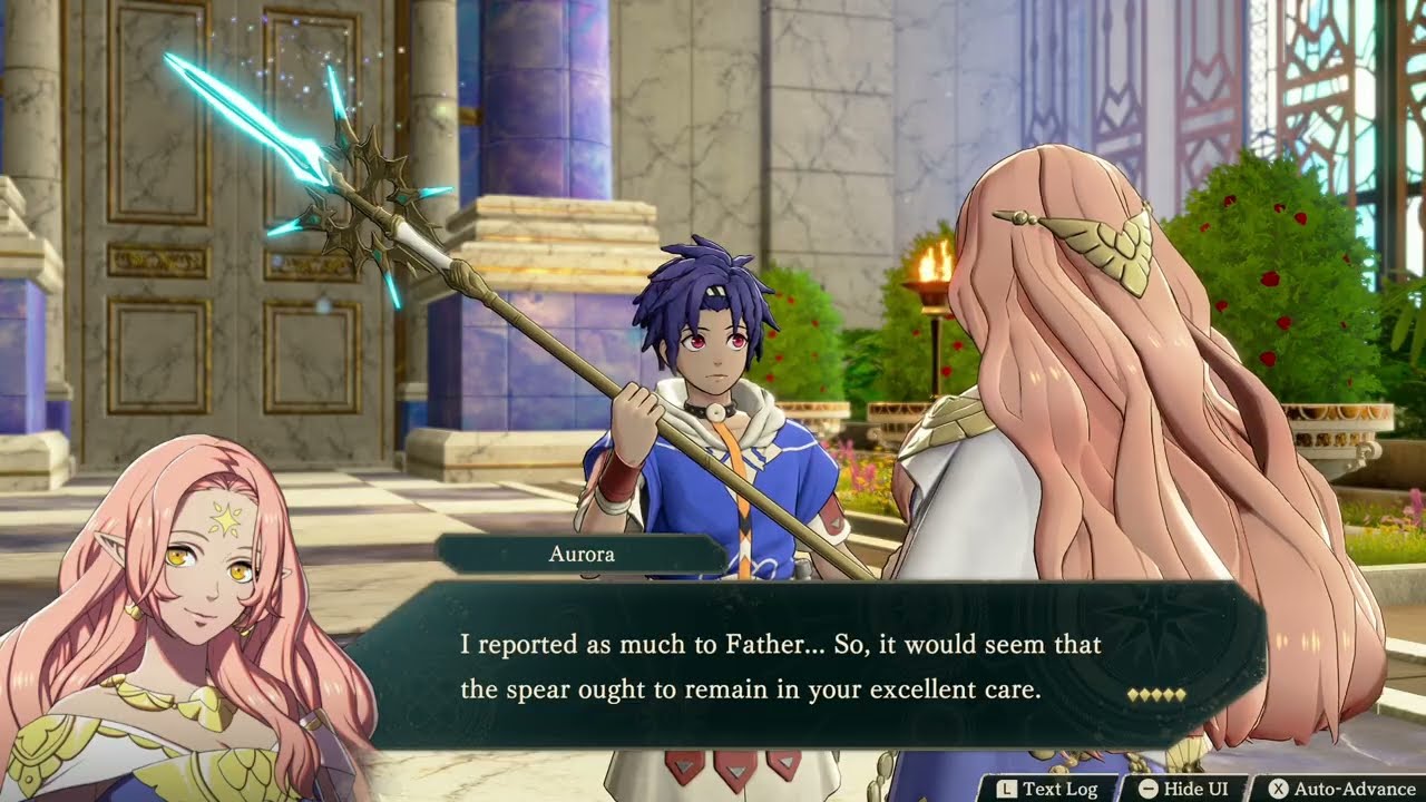 Fire Emblem: Fortune’s Weave – 1 Cai’s Path Ch 10: Aurora Casts Spell on Cai | Learned “Blaze”