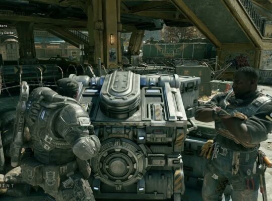 Gears of War: E Day – Act 2 Chapter 2: Supply Cache: Prototype Lancer and Gnasher – Talk with Russ