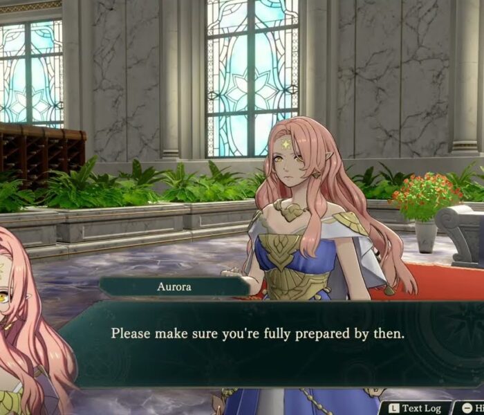 Fire Emblem: Fortune’s Weave – 1 Cai’s Path Ch 9: Listen To Aurora’s Report | Gives Cai Star Spear