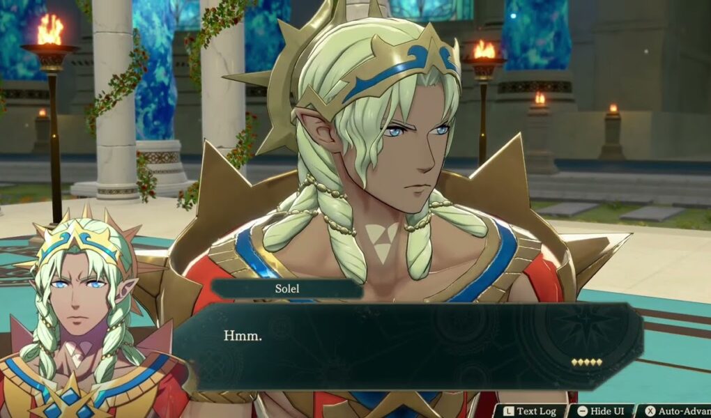Fire Emblem: Fortune’s Weave – 1 Cai’s Path Ch 12 Ending: Lord Solel Talk To Yu Phas Cutscene