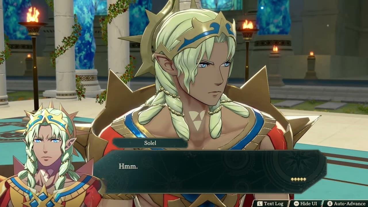 Fire Emblem: Fortune’s Weave – 1 Cai’s Path Ch 12 Ending: Lord Solel Talk To Yu Phas Cutscene