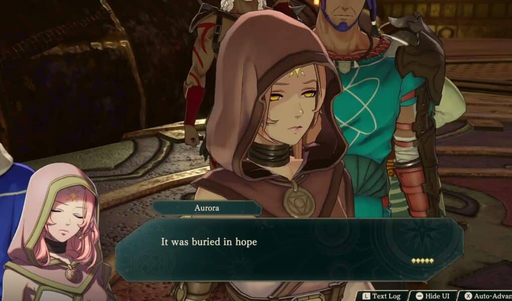 Fire Emblem: Fortune’s Weave – 1 Cai’s Path Ch 11: Aurora Explains Dagda’s Cauldron To Everyone