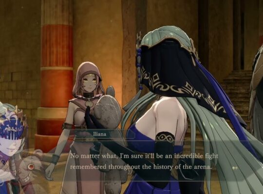 Fire Emblem: Fortune’s Weave – 1 Cai’s Path Ch 11: Iliana Talks To Aurora Unknowingly Cutscene