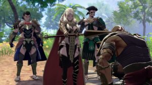 Fire Emblem: Fortune’s Weave – 1 Theodora’s Path Ch 1: Theodora Takes Bahr Vahn’s Hand Cutscene