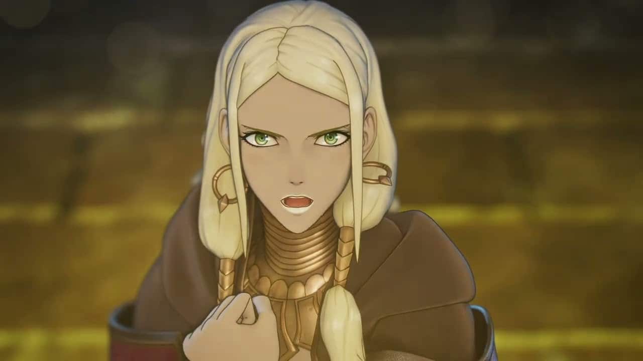 Fire Emblem: Fortune’s Weave – 1 Theodora’s Path Ch 1: Theodora Meets Mahadu – Gives Her Arm & Spear