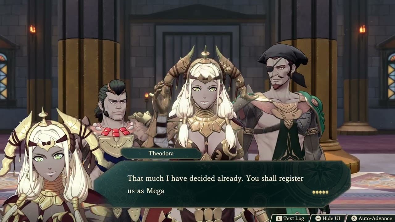 Fire Emblem: Fortune’s Weave – 1 Theodora’s Path Ch 4: Heroic Games Start Cutscene: Theodora Choices
