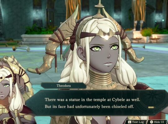 Fire Emblem: Fortune’s Weave – 1 Theodora’s Path Ch 3: Yu Phas Temple: Theodora Sees Yu Phas Face