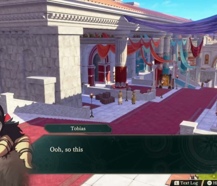 Fire Emblem: Fortune’s Weave – 1 Theodora’s Path Ch 3: Head To Aurora’s Temple: Temple Row Cutscene