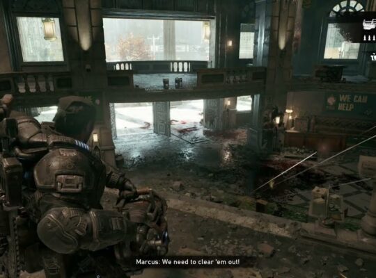 Gears of War: E Day – Act 2 Chapter 2: Defend Bank of Tyrus: Tickers, Drones, Wretches Gameplay