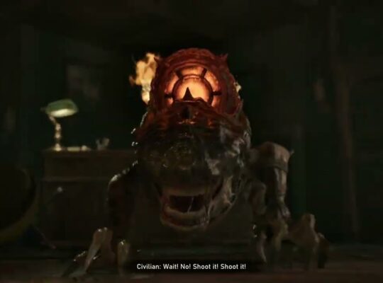 Gears of War: E Day – Act 2 Chapter 2: Bank of Tyrus: Bank Manager “Shoot It!” Ticker Cutscene