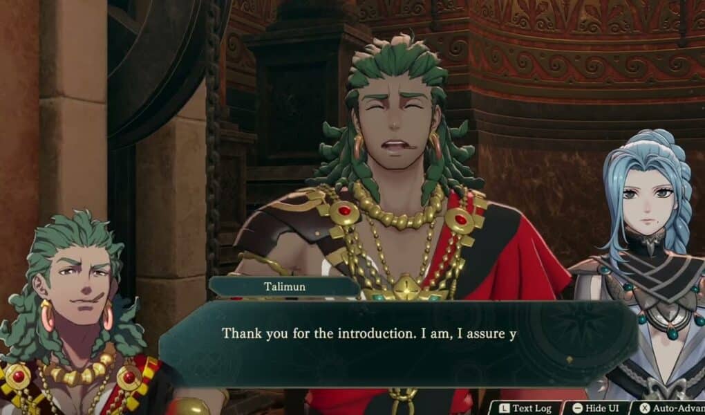 Fire Emblem: Fortune’s Weave – 1 Theodora Path Ch 5: Forgotten Alcar: Theodora Meets Talimun Scene