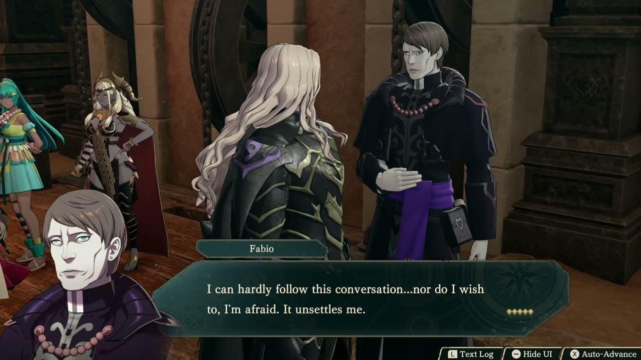 Fire Emblem: Fortune’s Weave – 1 Theodora Path Ch 7: Theodora Meets Leda and Dietrich Cutscene
