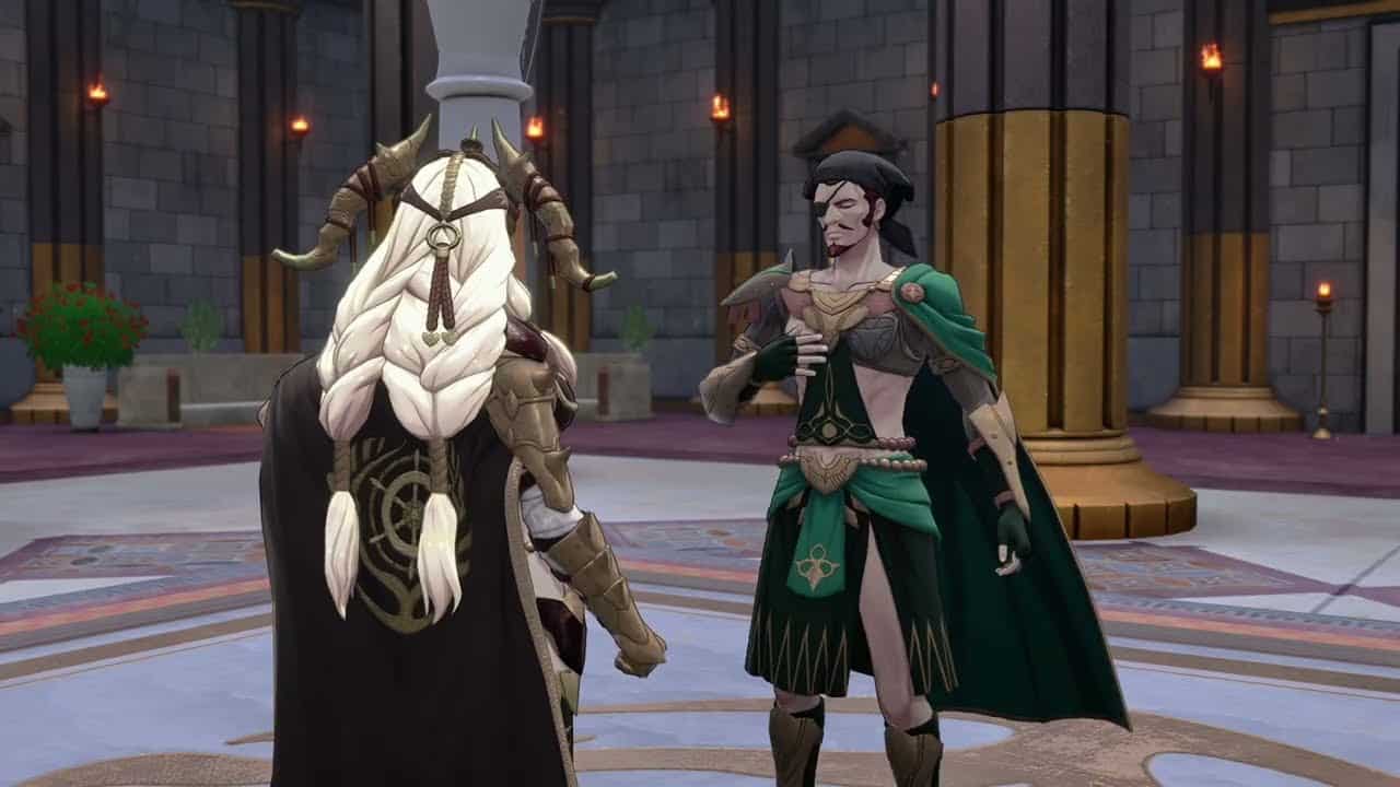 Fire Emblem: Fortune’s Weave – 1 Theodora Path Ch 7: Talk To Bonaventure About Next Match and Heir