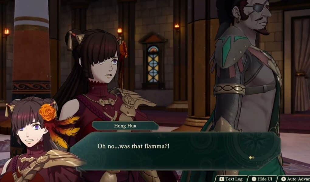 Fire Emblem: Fortune’s Weave – 1 Theodora Path Ch 6: Talk to Hong Hua | Bahr Vahn Transformation