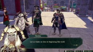 Fire Emblem: Fortune’s Weave – 1 Theodora Path Ch 6: Visit Vandahl Trading Co In Lowtown