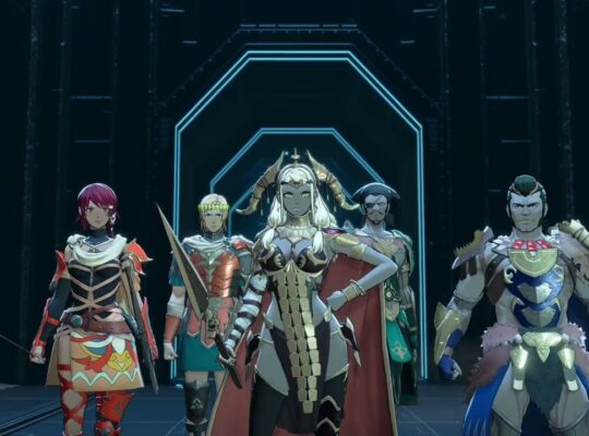 Fire Emblem: Fortune’s Weave – 1 Theodora Path Ch 9: Reach Kunlun: EX 061 Temple Arrival Cutscene