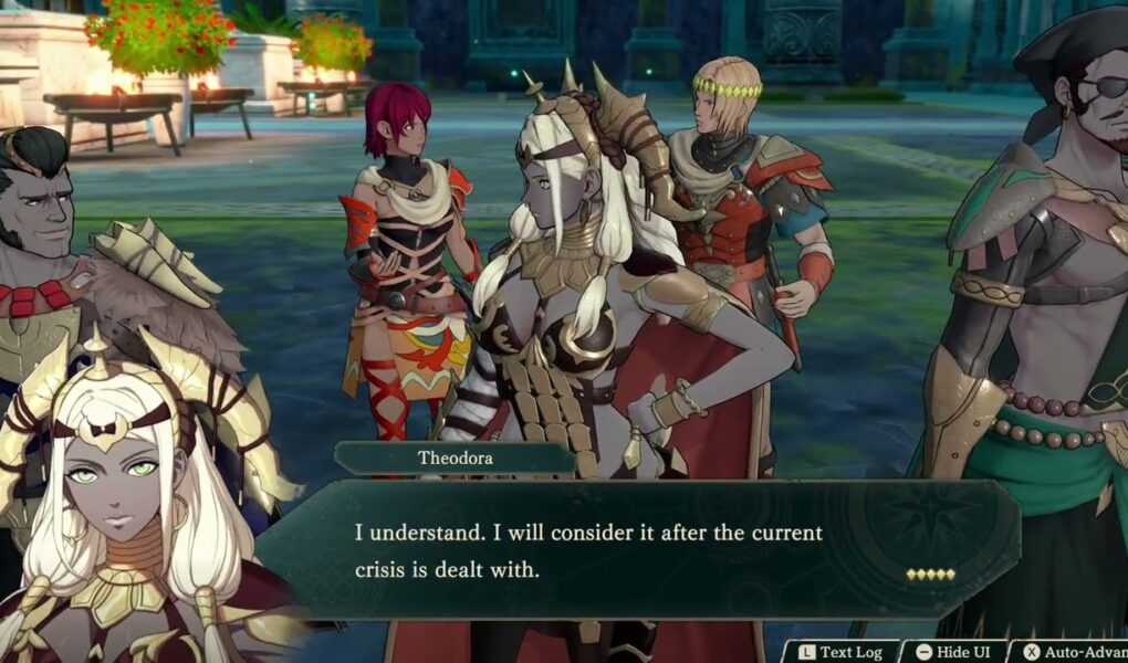 Fire Emblem: Fortune’s Weave – 1 Theodora Path Ch 12: Theodora Uses Gate of The Gods Cutscene