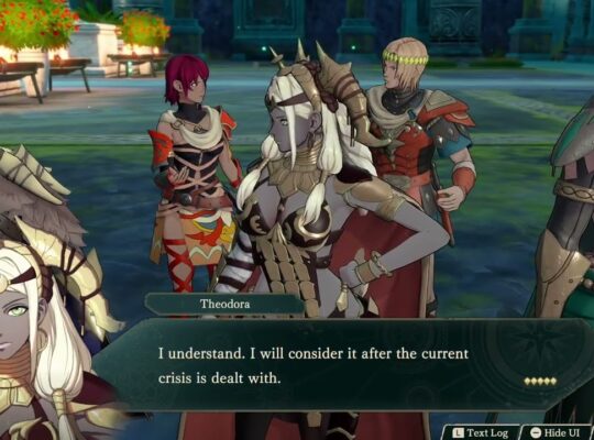 Fire Emblem: Fortune’s Weave – 1 Theodora Path Ch 12: Theodora Uses Gate of The Gods Cutscene