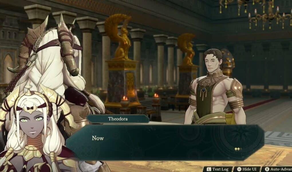 Fire Emblem: Fortune’s Weave – 1 Theodora Path Ch 12: Talk To Kumos | Hold War Council Cutscene