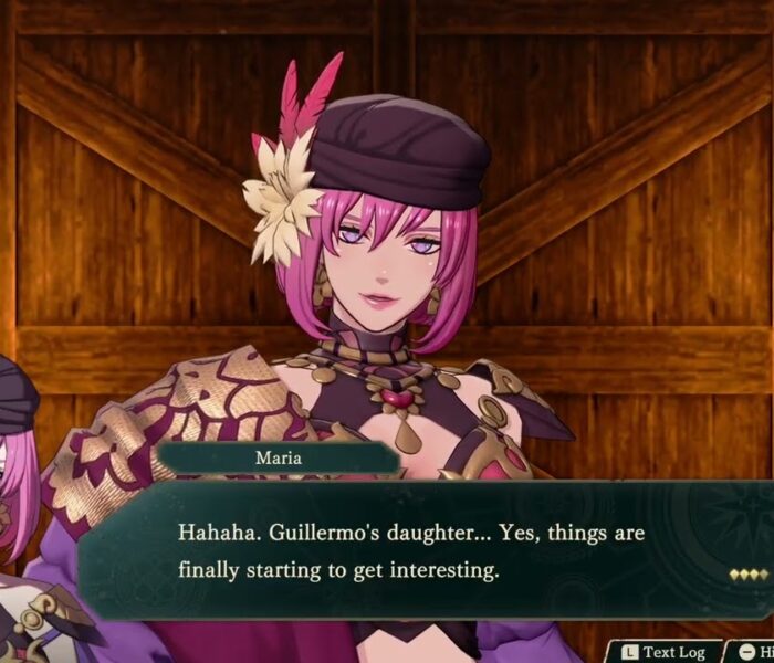 Fire Emblem: Fortune’s Weave – 1 Leda Path Ch 1: Maria Watches Leda “Guillermo’s Daughter” Cutscene