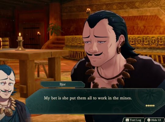 Fire Emblem: Fortune’s Weave – 1 Leda Path Ch 1: Leda Interrogates Than Executes Bjor Cutscene