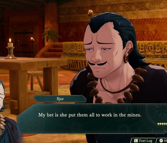 Fire Emblem: Fortune’s Weave – 1 Leda Path Ch 1: Leda Interrogates Than Executes Bjor Cutscene