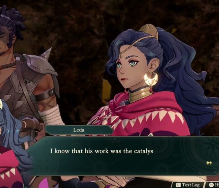 Fire Emblem: Fortune’s Weave – 1 Leda Path Ch 2: Battle vs Balboa: Leda Kills Balboa Cutscene