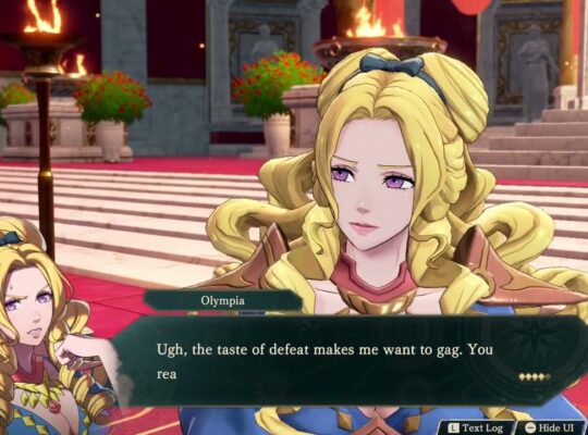 Fire Emblem: Fortune’s Weave – 1 Leda Path Ch 3: Olympia Lost (Comfort Her) Cutscene