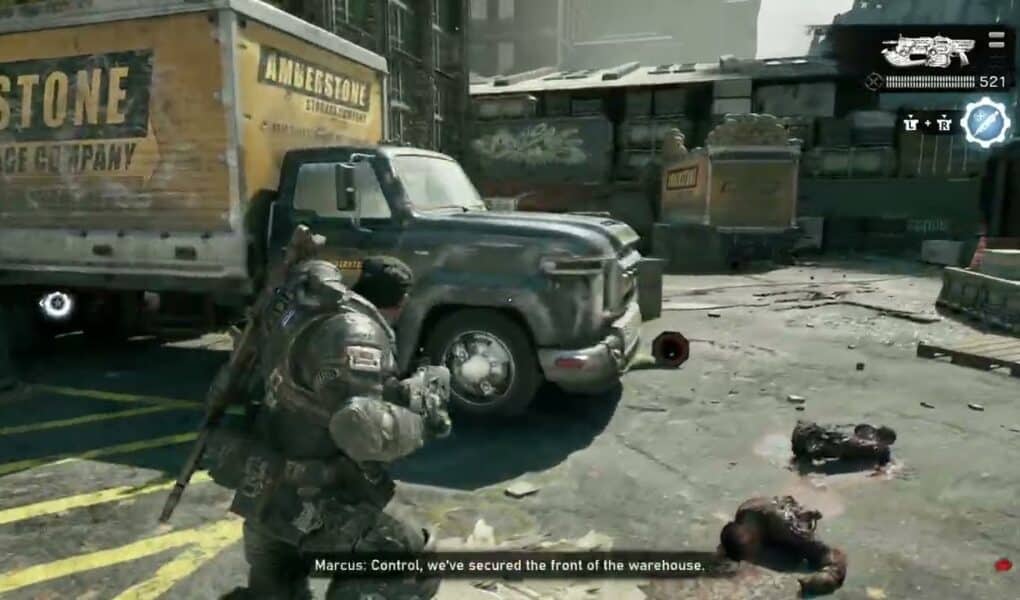 Gears of War: E Day – Act 2 Chapter 2: Amberstone Storage Company Shootout – Elite Drones Intro