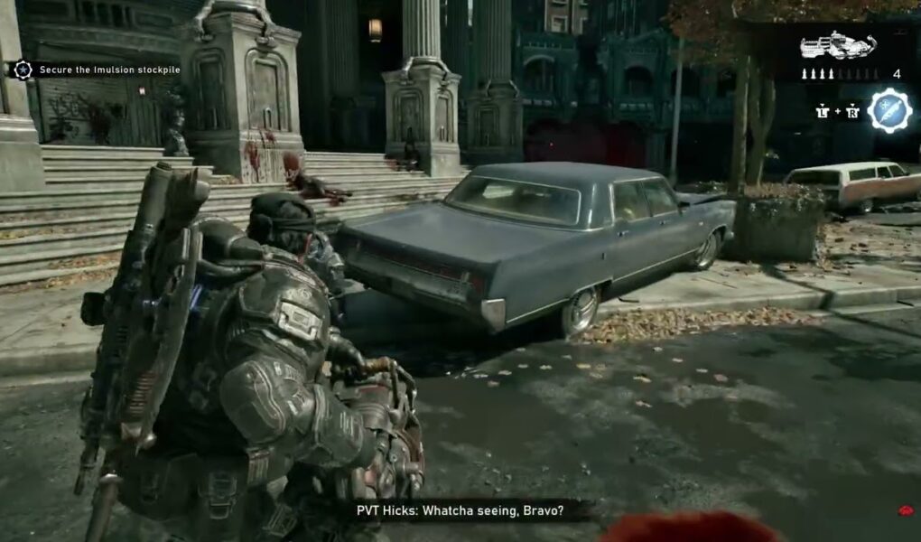 Gears of War: E Day – Act 2 Chapter 2: Grind Coffee COG Tag Location – Kalona Theater Banter