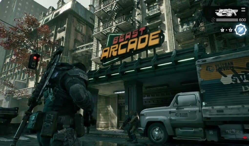 Gears of War: E Day – Act 2 Chapter 2: Day 1 Downtown: Help Gears with Ambush: Boomers, Drones