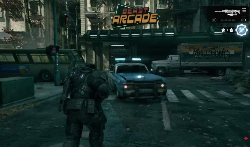 Gears of War: E Day – Act 2 Chapter 2: Hard Case Behind Beast Arcade – High Capacity Breechshot Mag