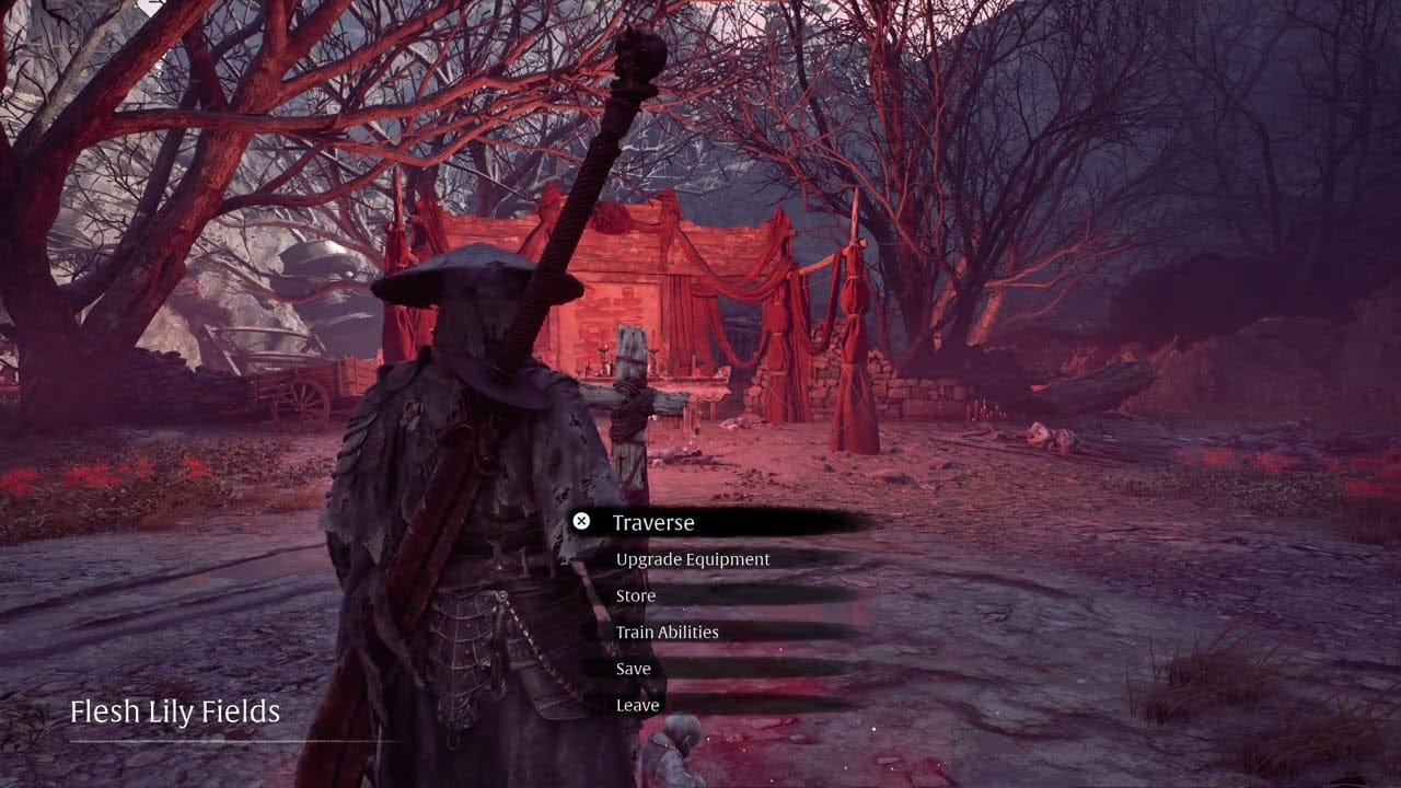 Phantom Blade Zero – Chapter 1: Flesh Lily Fields: Upgrade Scarlet Wraithblade +3 Sha Chi Combo